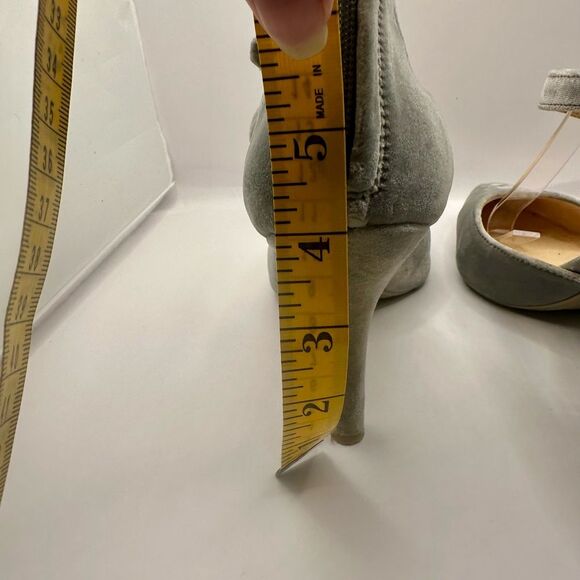 Nine West Florent Pointy Toe Gray Suede Leather heels size 7.5 - Picture 10 of 10